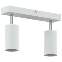 Produktbild för Takspotlight med strålkastare Vit 26 x 6 x 16 cm Metall