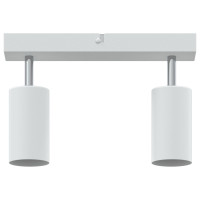 Produktbild för Takspotlight med strålkastare Vit 26 x 6 x 16 cm Metall