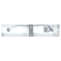 Produktbild för Takspotlight med strålkastare Vit 26 x 6 x 16 cm Metall