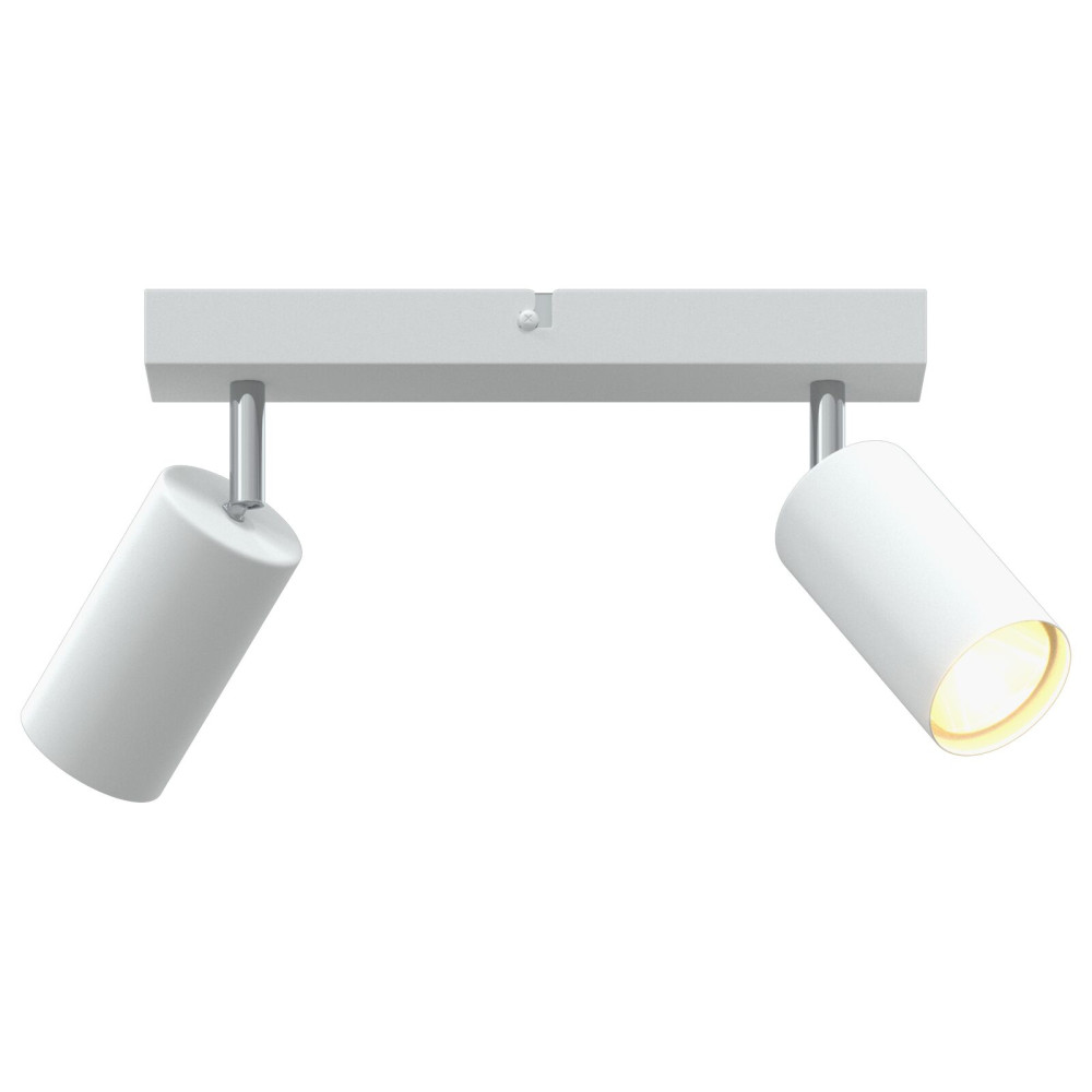 Produktbild för Takspotlight med strålkastare Vit 26 x 6 x 16 cm Metall