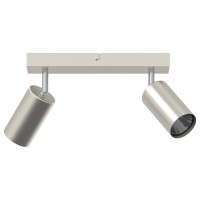 Produktbild för Takspotlight med strålkastare Nickel 26 x 6 x 16 cm Metall