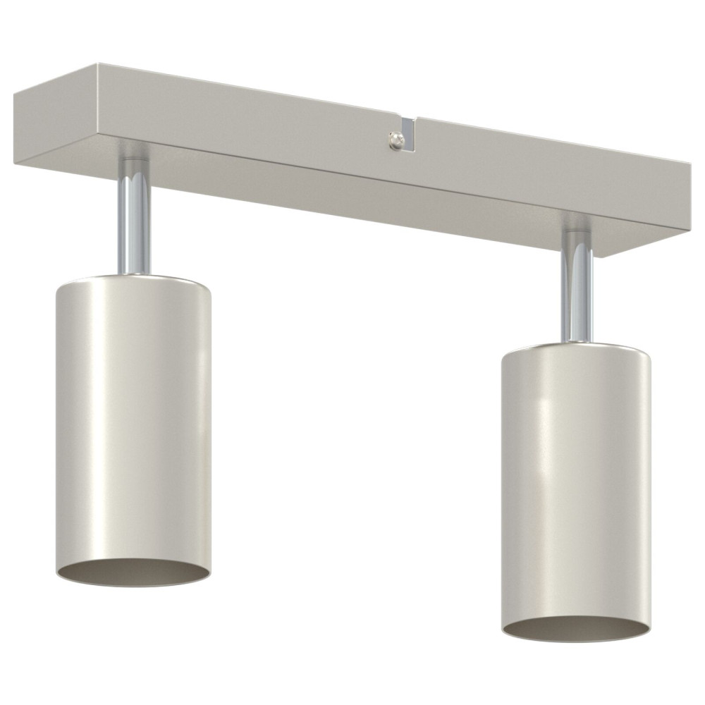 Produktbild för Takspotlight med strålkastare Nickel 26 x 6 x 16 cm Metall