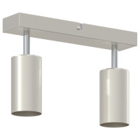 Produktbild för Takspotlight med strålkastare Nickel 26 x 6 x 16 cm Metall