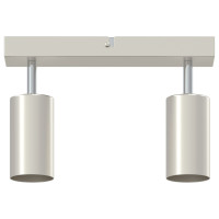 Produktbild för Takspotlight med strålkastare Nickel 26 x 6 x 16 cm Metall