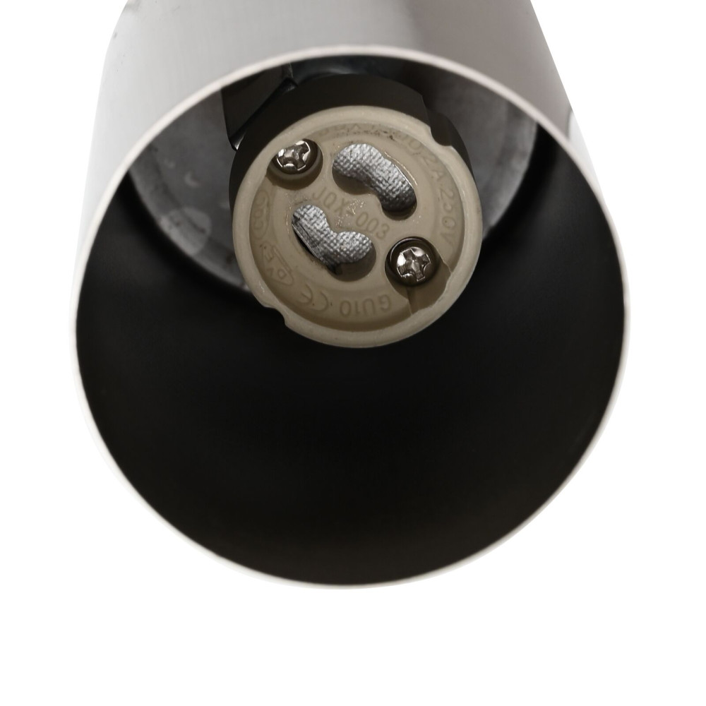 Produktbild för Takspotlight med strålkastare Nickel 26 x 6 x 16 cm Metall