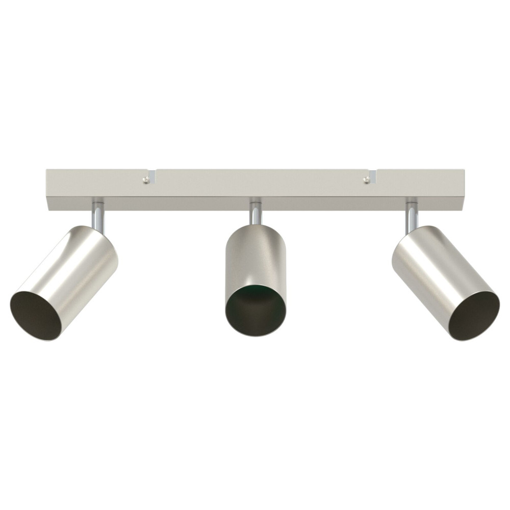 Produktbild för Takspotlight med strålkastare Nickel 38 x 6 x 16 cm Metall