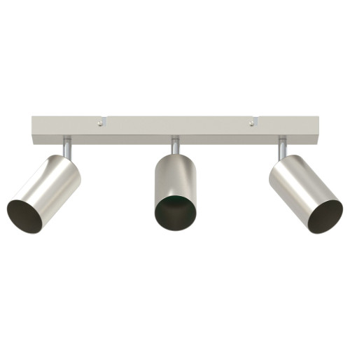 vidaXL Takspotlight med strålkastare Nickel 38 x 6 x 16 cm Metall