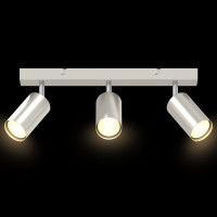 Produktbild för Takspotlight med strålkastare Nickel 38 x 6 x 16 cm Metall
