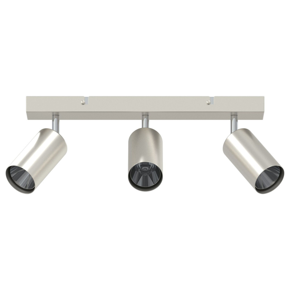 Produktbild för Takspotlight med strålkastare Nickel 38 x 6 x 16 cm Metall