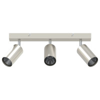 Produktbild för Takspotlight med strålkastare Nickel 38 x 6 x 16 cm Metall