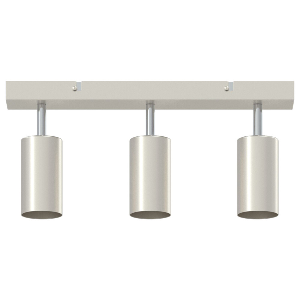 Produktbild för Takspotlight med strålkastare Nickel 38 x 6 x 16 cm Metall