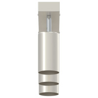 Produktbild för Takspotlight med strålkastare Nickel 38 x 6 x 16 cm Metall