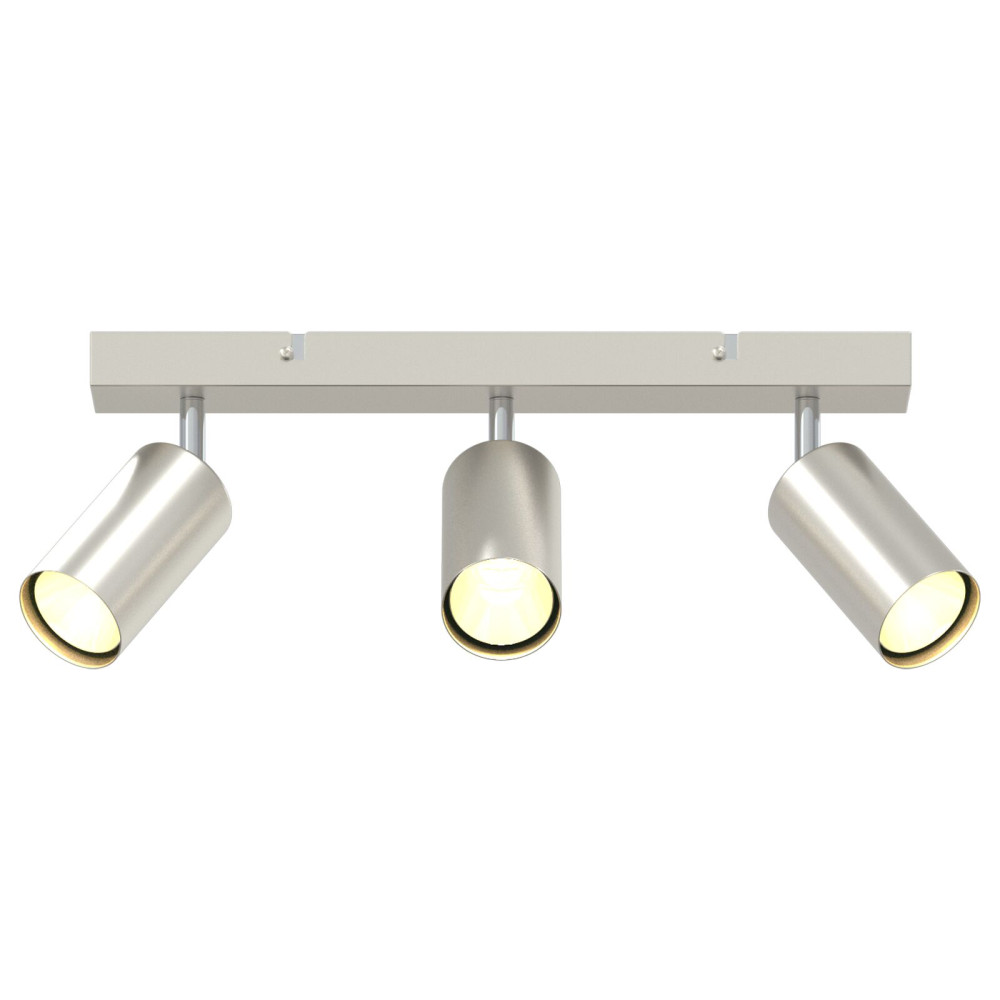Produktbild för Takspotlight med strålkastare Nickel 38 x 6 x 16 cm Metall