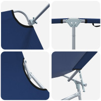 Produktbild för Solstol 2 pcs Blå 58 x 188 x 77cm Polyester