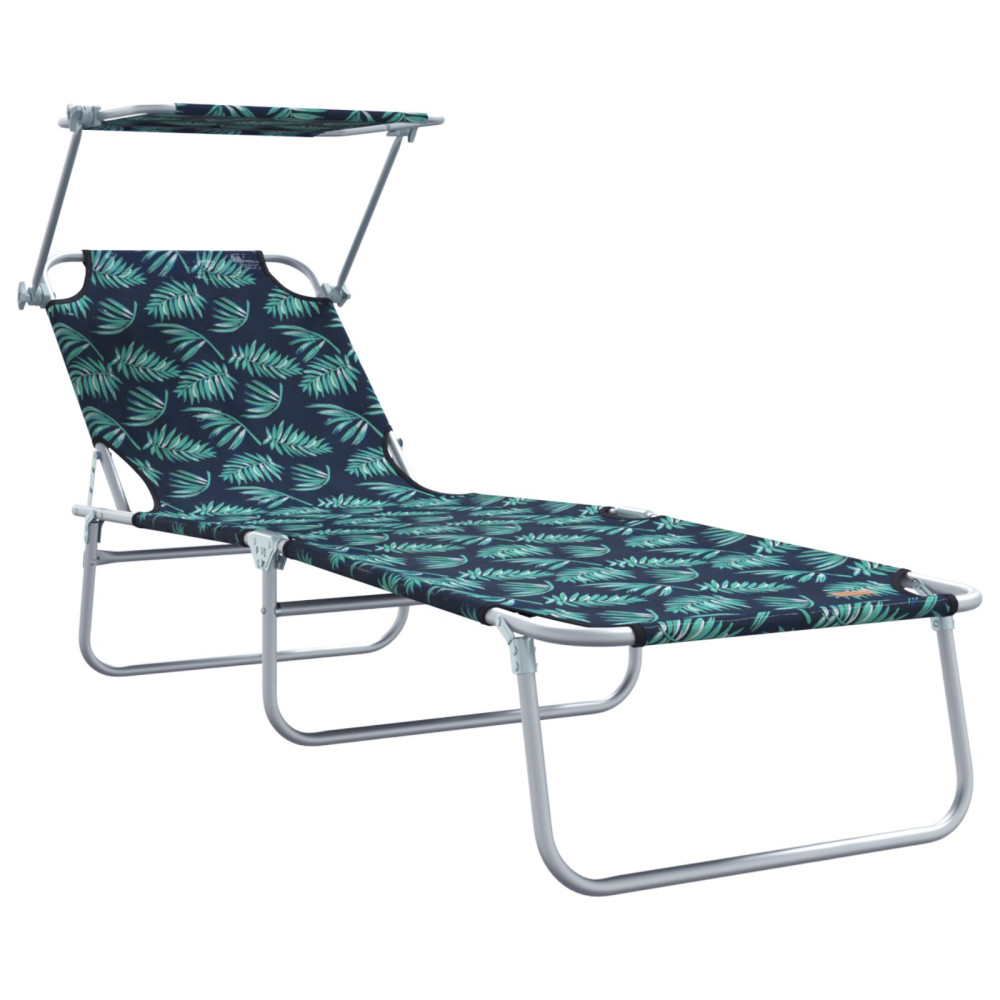 Produktbild för Solstol 2 pcs Grön 58 x 188 x 77cm Polyester