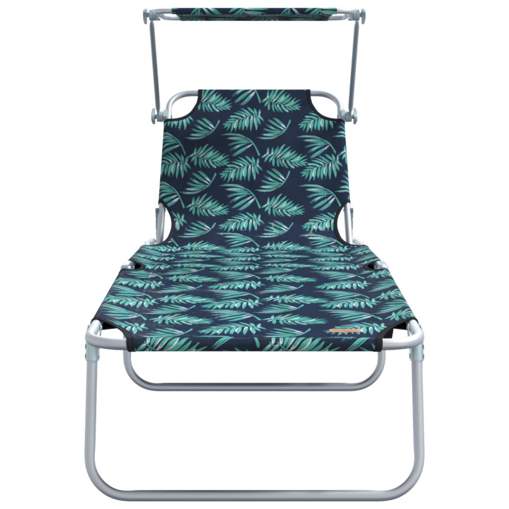 Produktbild för Solstol 2 pcs Grön 58 x 188 x 77cm Polyester