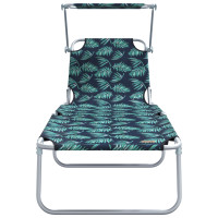 Produktbild för Solstol 2 pcs Grön 58 x 188 x 77cm Polyester