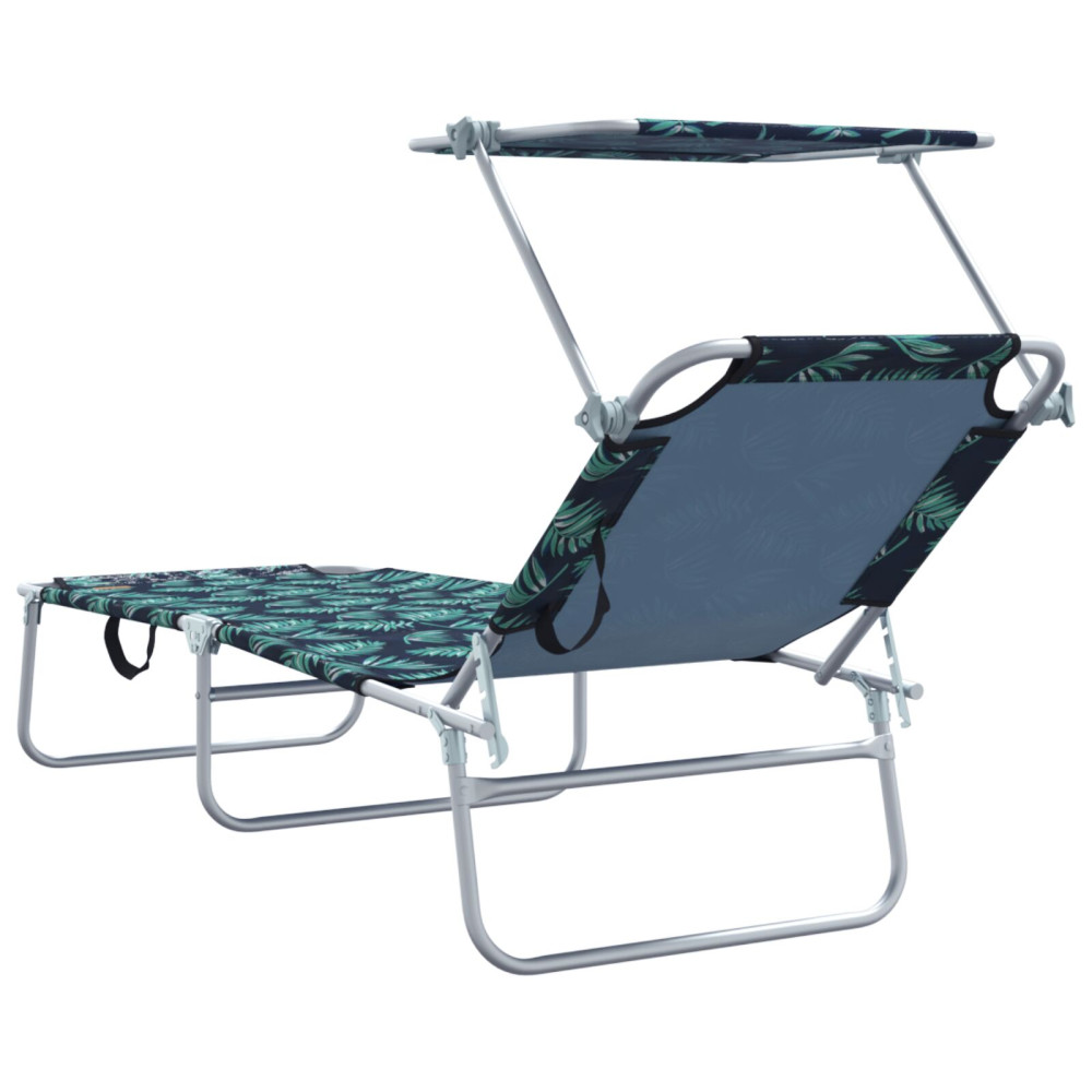 Produktbild för Solstol 2 pcs Grön 58 x 188 x 77cm Polyester