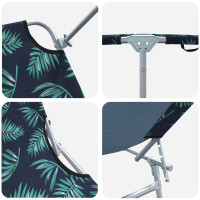 Produktbild för Solstol 2 pcs Grön 58 x 188 x 77cm Polyester