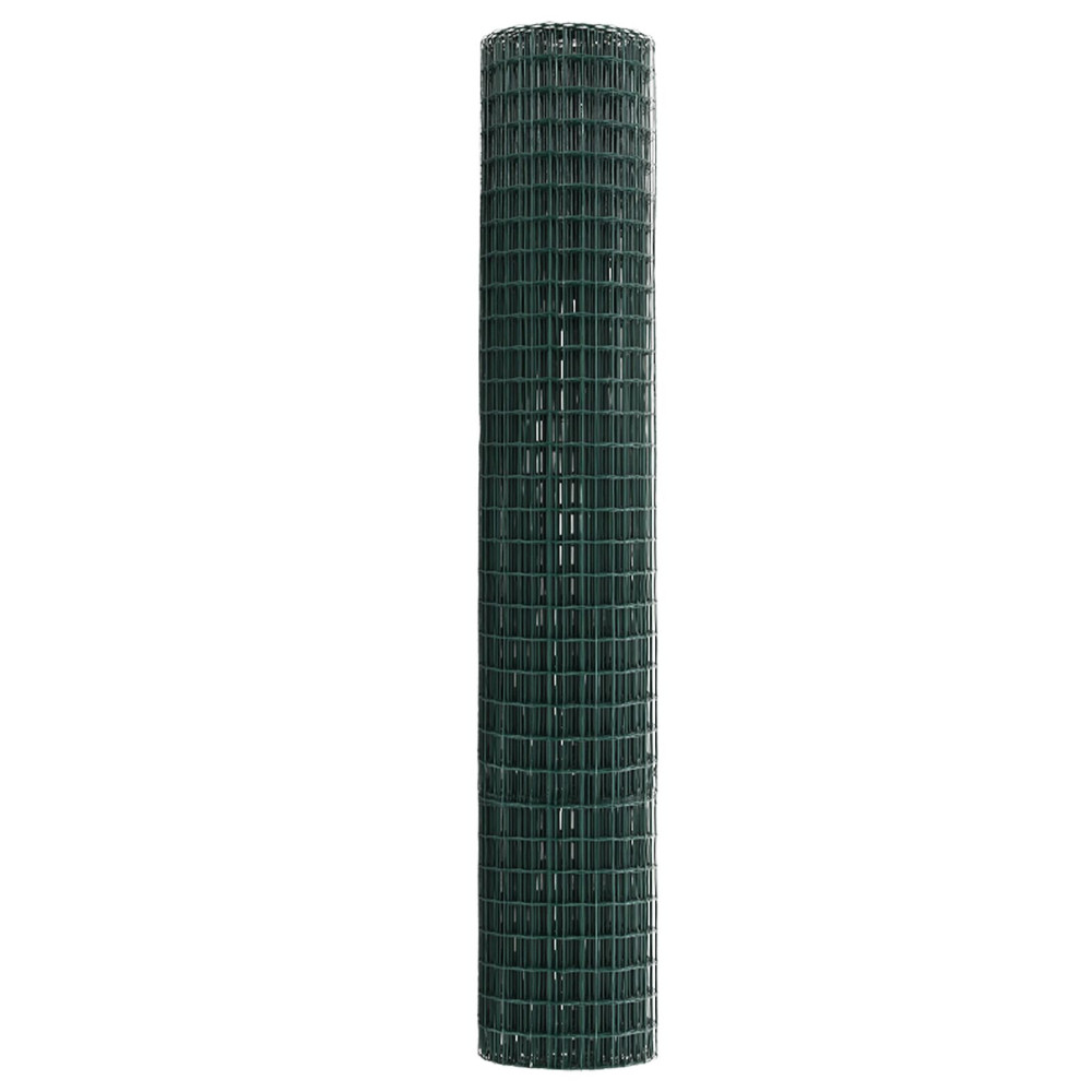 Produktbild för Eurogärdsel Grön 1,6 x 10 m PVC-belagt järn