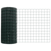 Produktbild för Eurogärdsel Grön 0.8 x 25 m PVC-belagt järn