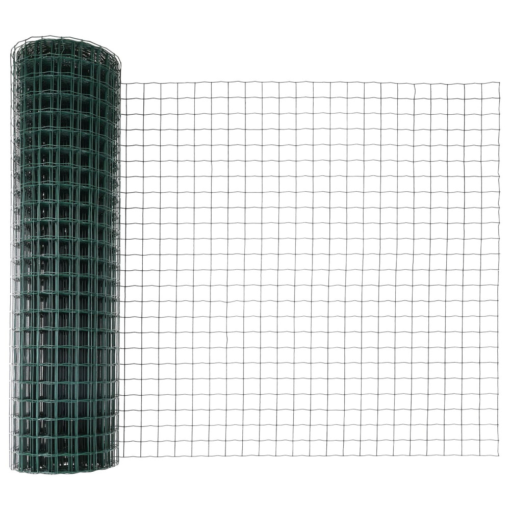 Produktbild för Eurogärdsel Grön 1 x 25 m PVC-belagt järn