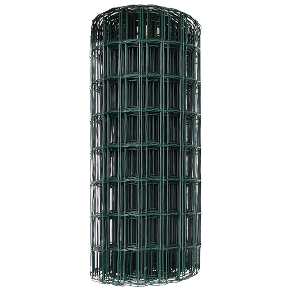 Produktbild för Eurogärdsel Grön 0,8 x 25 m PVC-belagt järn