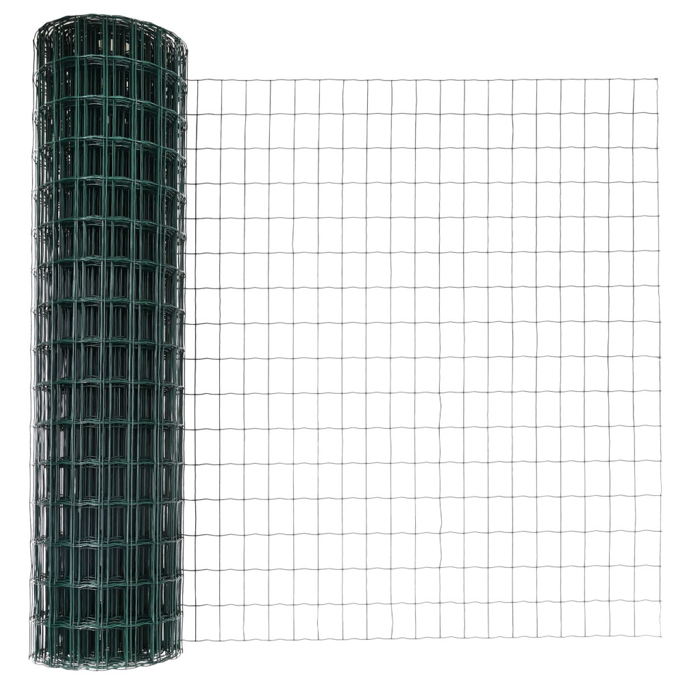 Produktbild för Eurogärdsel Grön 1 x 25m PVC-belagt järn