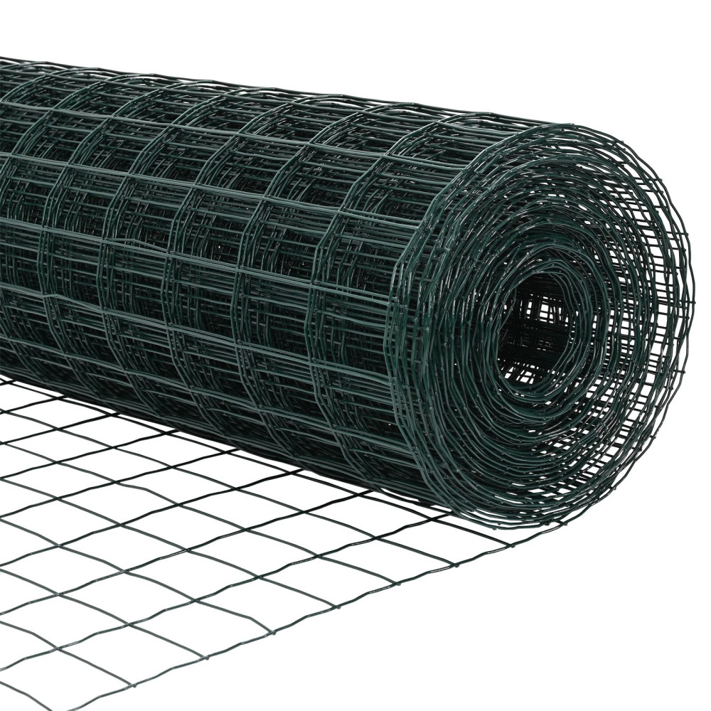 Produktbild för Eurogärdsel Grön 1 x 25m PVC-belagt järn