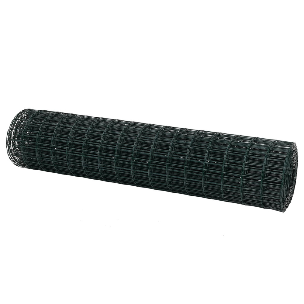 Produktbild för Eurogärdsel Grön 1,2 x 25 m PVC-belagt järn