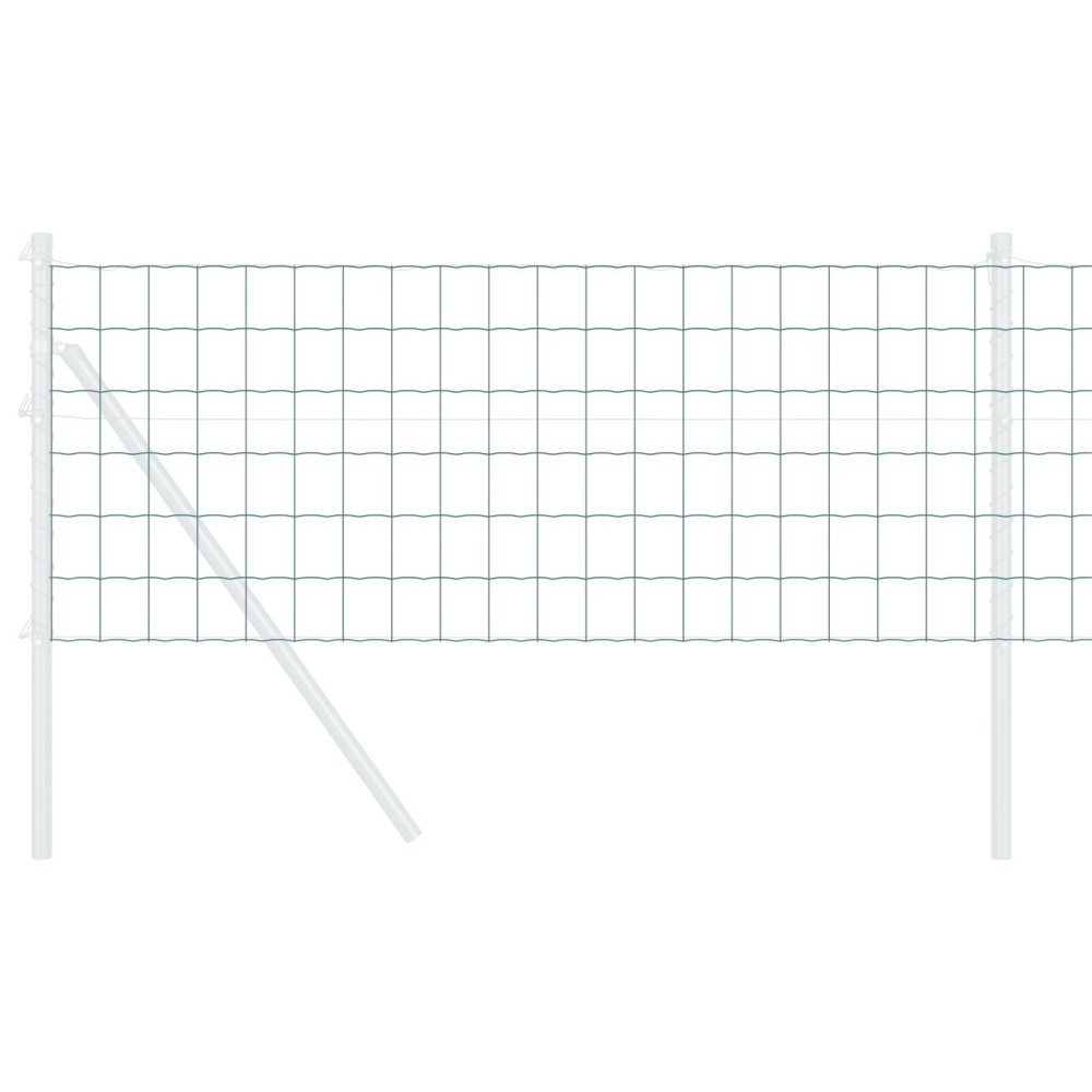 Produktbild för Eurogärdsel Grön 0,6 x 25 m PVC-belagt järn