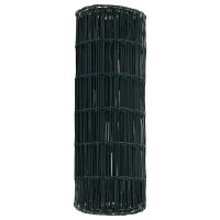 Produktbild för Eurogärdsel Grön 0,6 x 25 m PVC-belagt järn