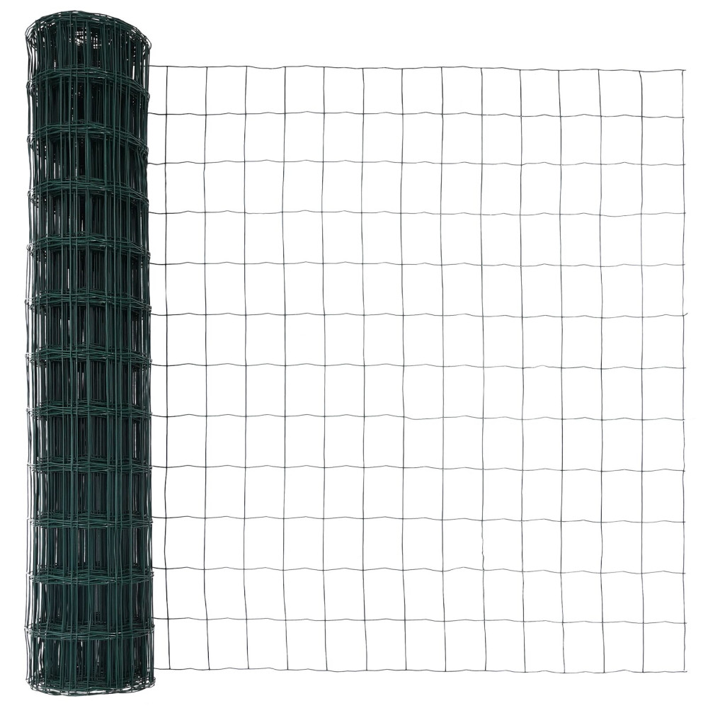 Produktbild för Eurogärdsel Grön 1,2 x 25 m PVC-belagt järn