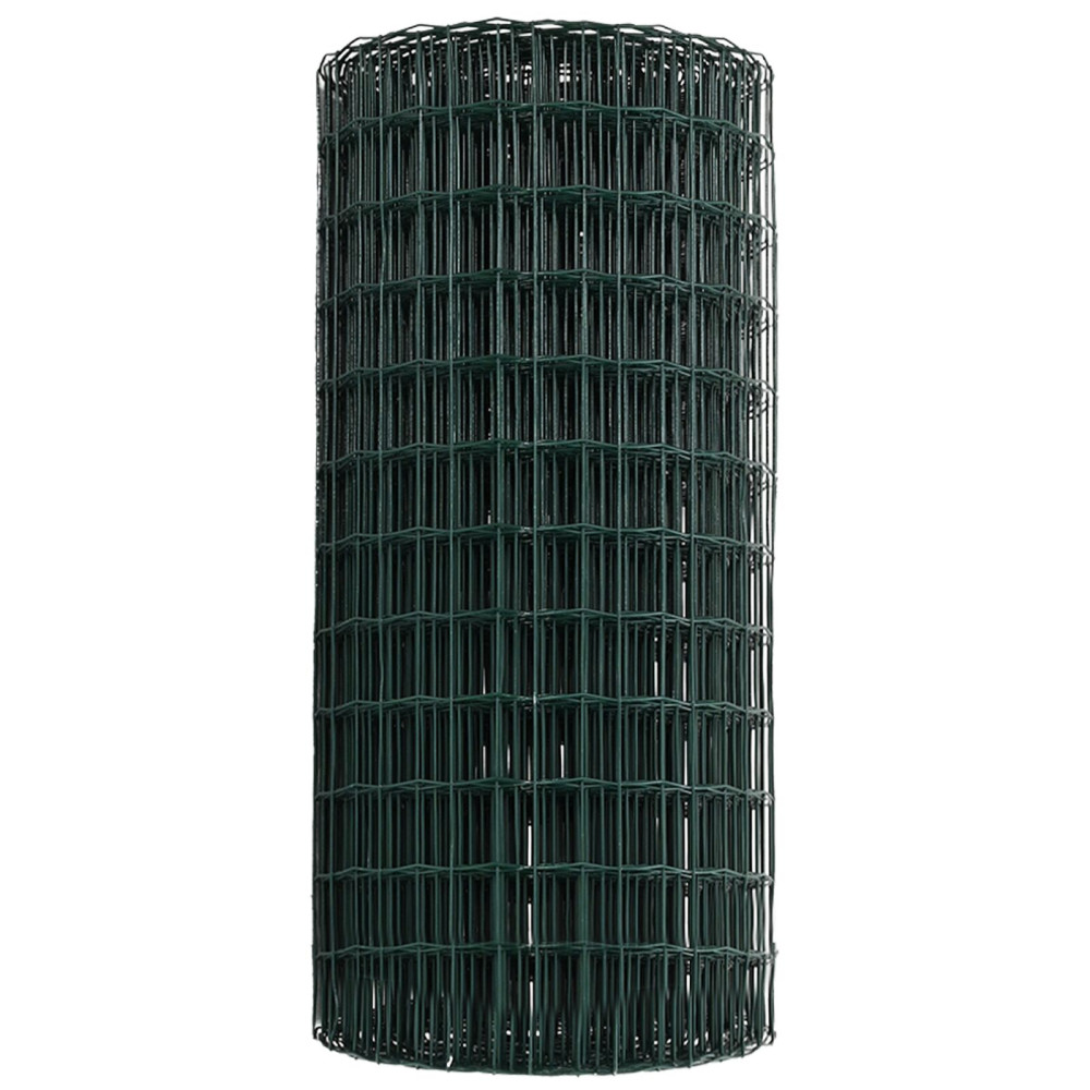Produktbild för Eurogärdsel Grön 0,4 x 50 m PVC-belagt järn