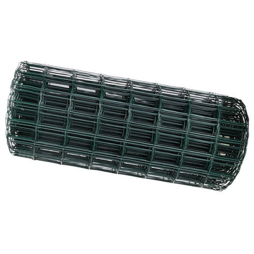 vidaXL Eurogärdsel Grön 0,6 x 50 m PVC-belagt järn
