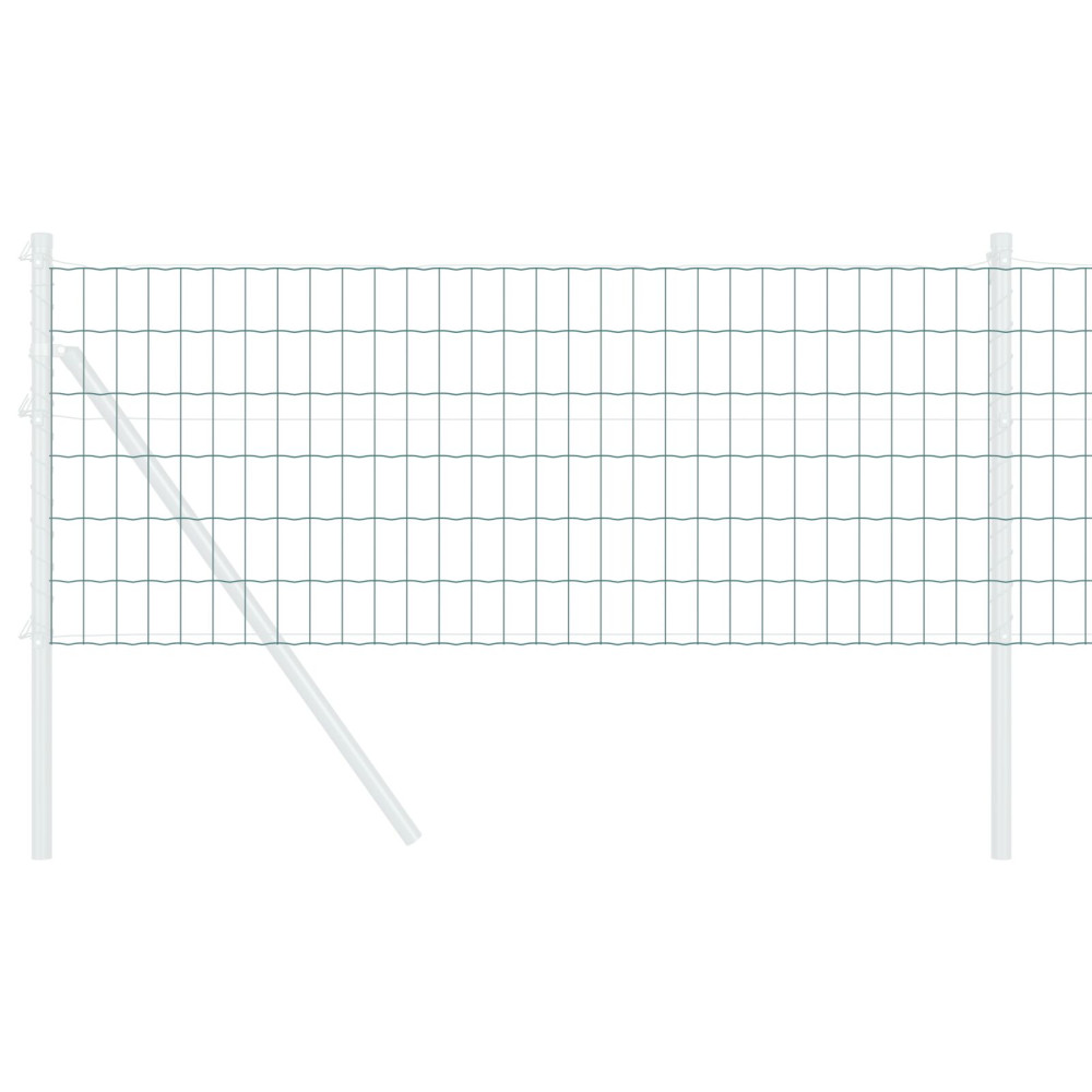 Produktbild för Eurogärdsel Grön 0,6 x 50 m PVC-belagt järn