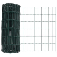 Produktbild för Eurogärdsel Grön 0,6 x 50 m PVC-belagt järn
