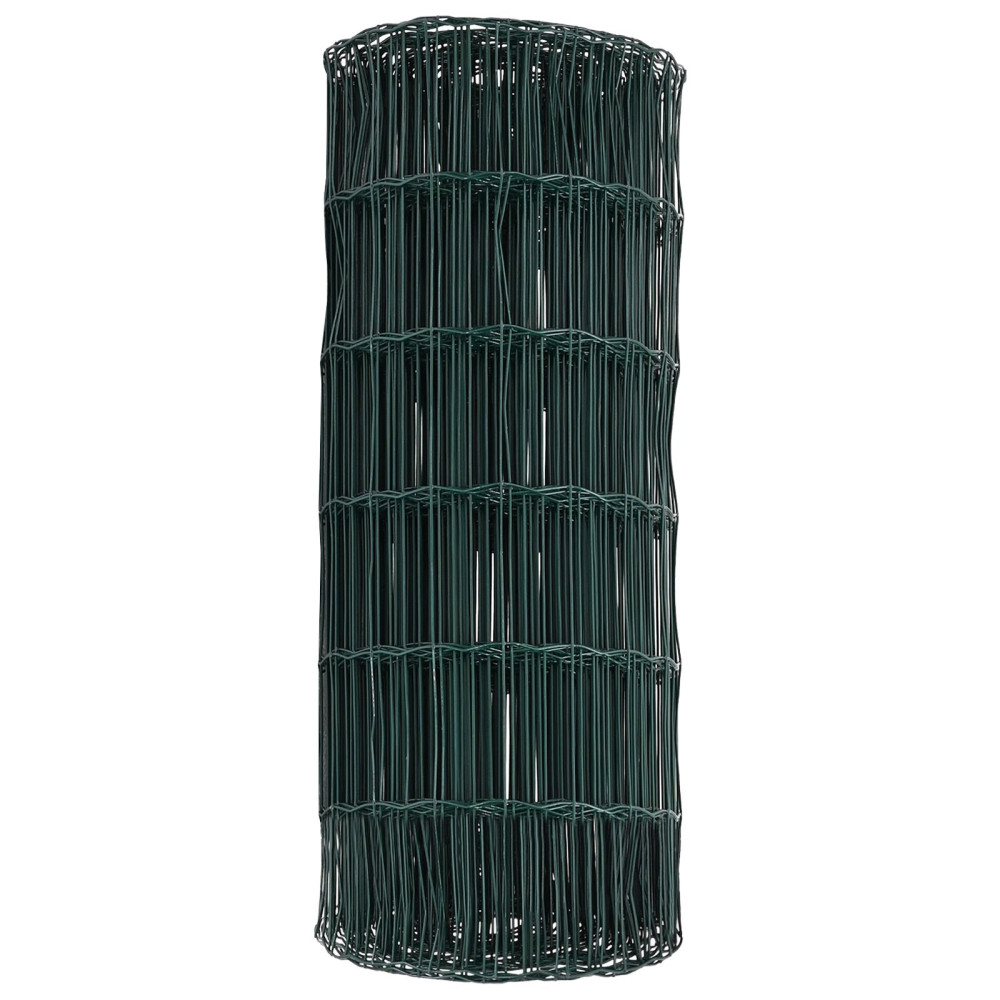 Produktbild för Eurogärdsel Grön 0,6 x 50 m PVC-belagt järn
