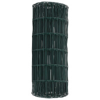 Produktbild för Eurogärdsel Grön 0,6 x 50 m PVC-belagt järn