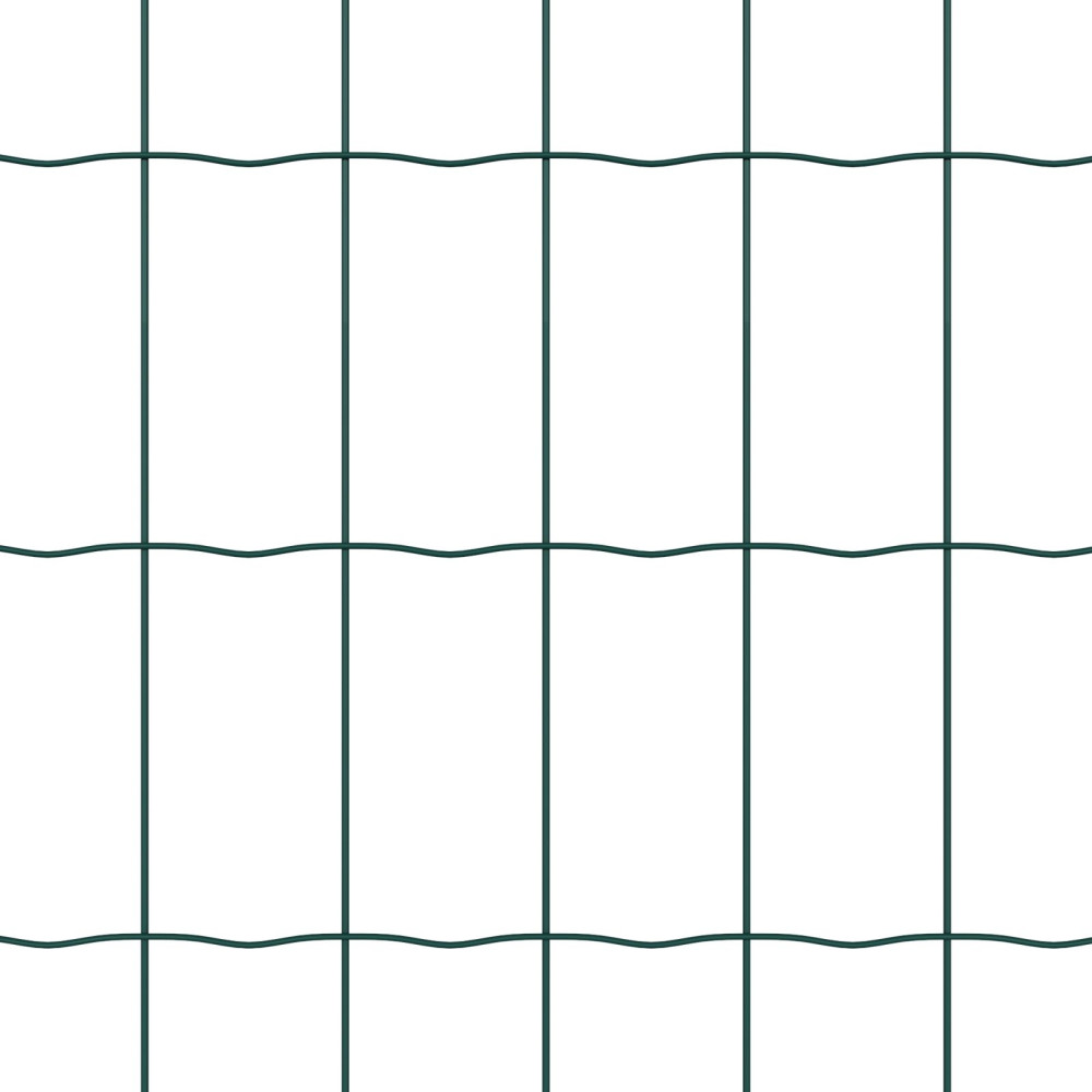 Produktbild för Eurogärdsel Grön 0,6 x 50 m PVC-belagt järn