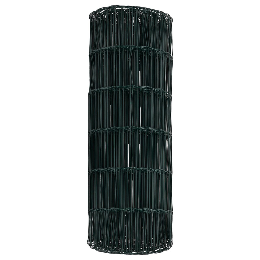 Produktbild för Eurogärdsel Grön 0,6 x 50 m PVC-belagt järn