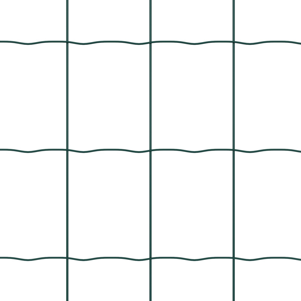 Produktbild för Eurogärdsel Grön 0,6 x 50 m PVC-belagt järn