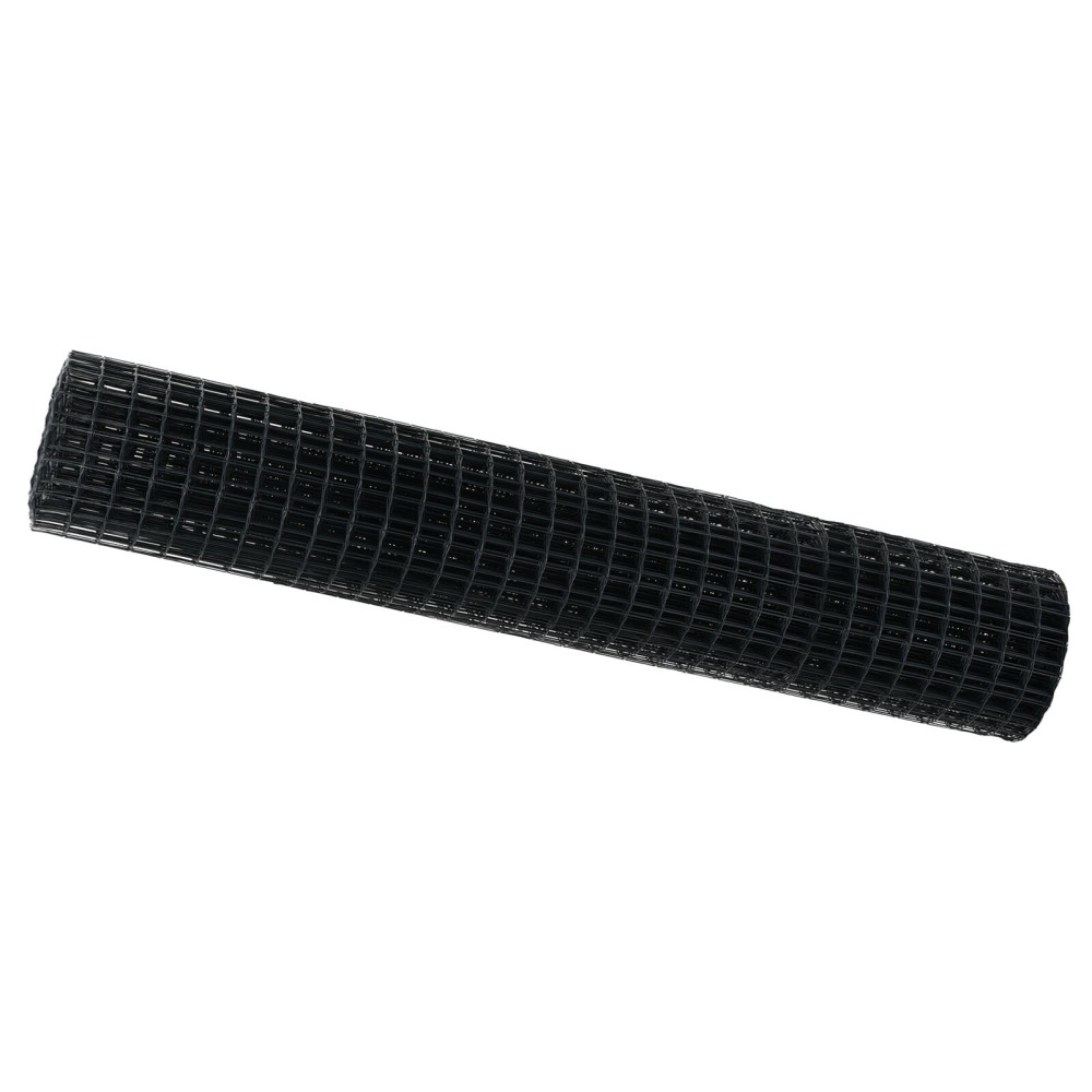 Produktbild för Eurogärdsel Grå 1,5 x 10 m PVC-belagt järn