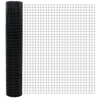 Produktbild för Eurogärdsel Grå 1,5 x 10 m PVC-belagt järn