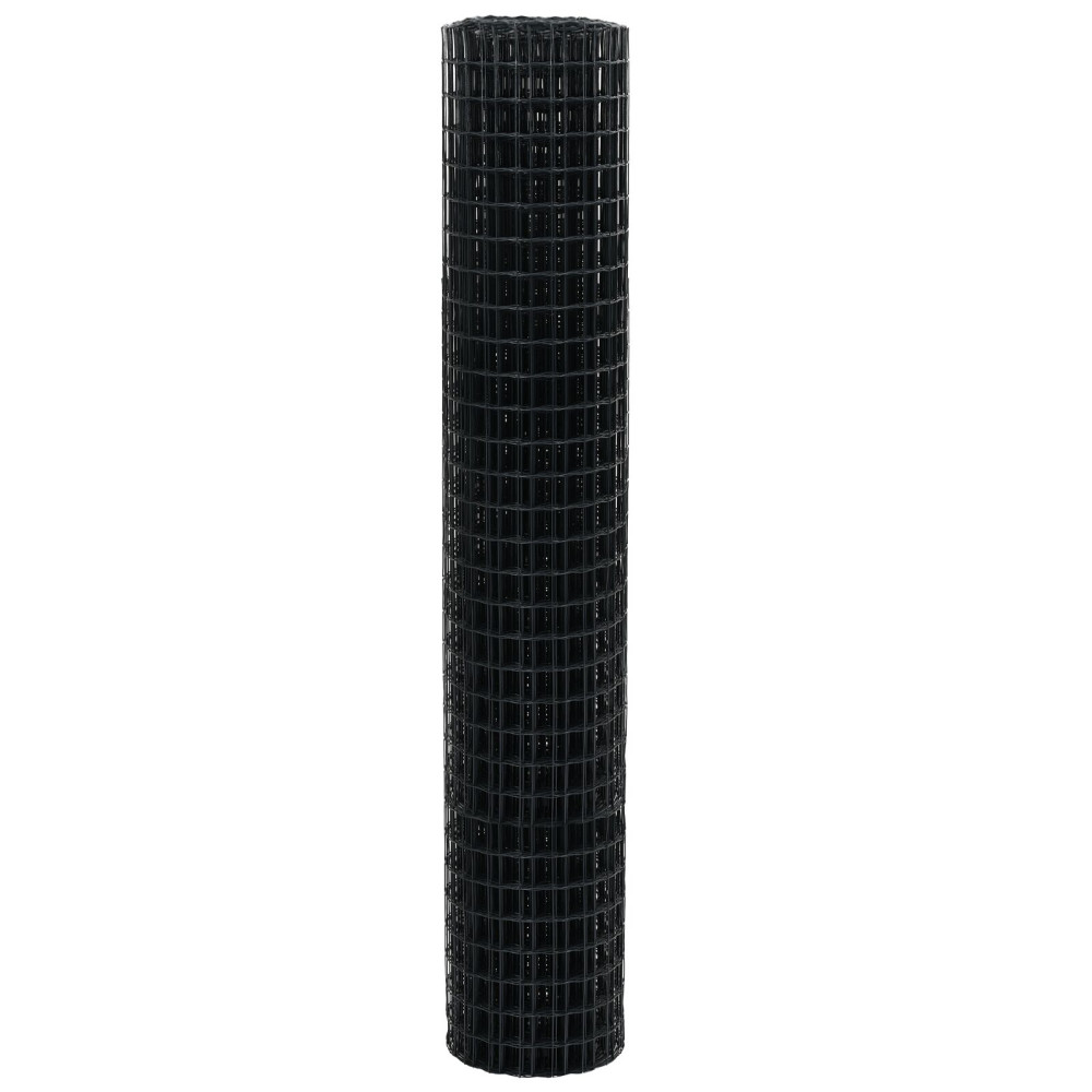 Produktbild för Eurogärdsel Grå 1,5 x 10 m PVC-belagt järn