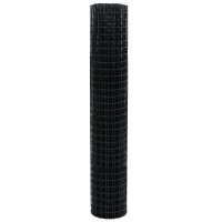 Produktbild för Eurogärdsel Grå 1,5 x 10 m PVC-belagt järn