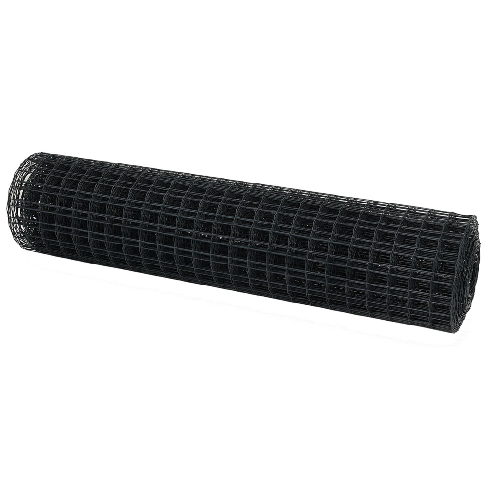 Produktbild för Eurogärdsel Grå 1 x 25 m PVC-belagt järn