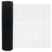 Produktbild för Eurogärdsel Grå 1 x 25 m PVC-belagt järn