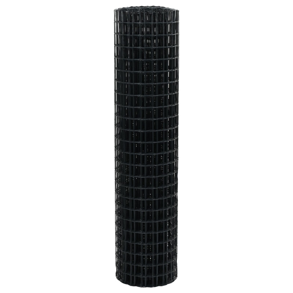 Produktbild för Eurogärdsel Grå 1 x 25 m PVC-belagt järn