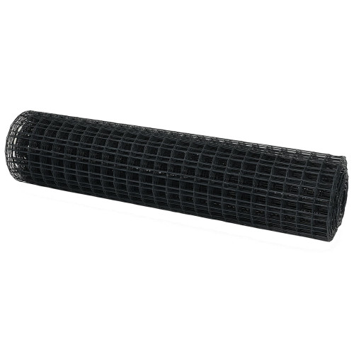 vidaXL Eurogärdsel Grå 1,2 x 25 m PVC-belagt järn